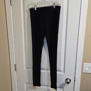 Chic Black Cotton Leggings Youth Large